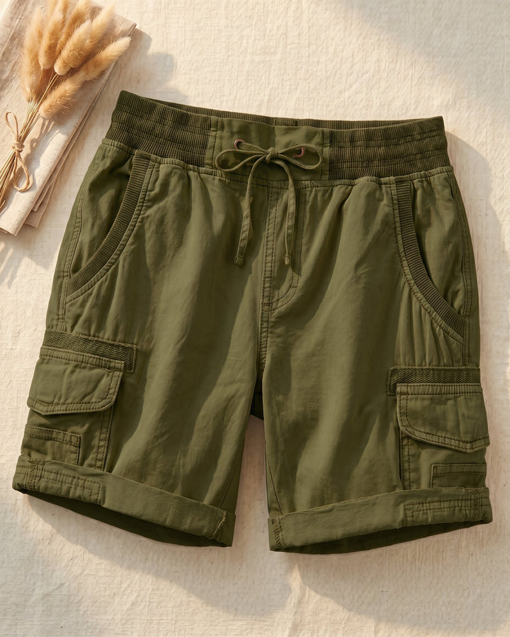 Paloma Cotton Blend Cargo Shorts
