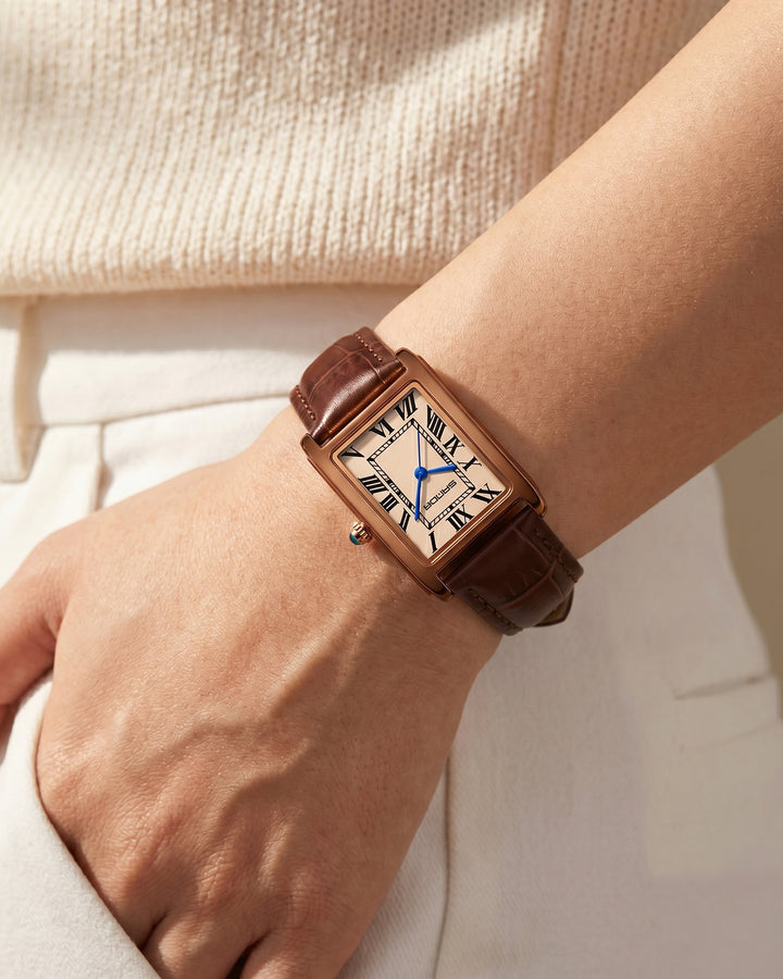 Eleonora Leather Tank Watch