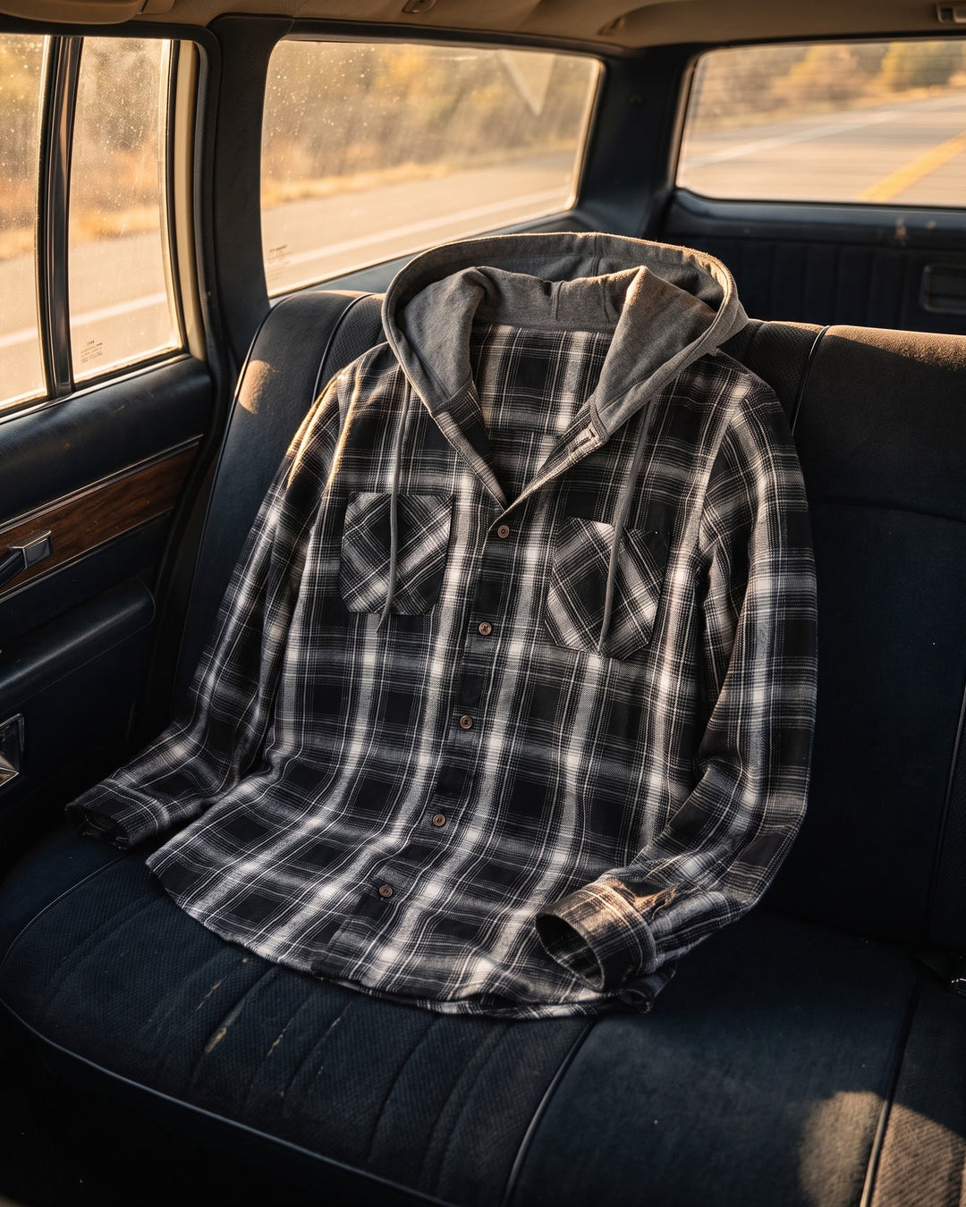 Pietro Hooded Flannel Overshirt