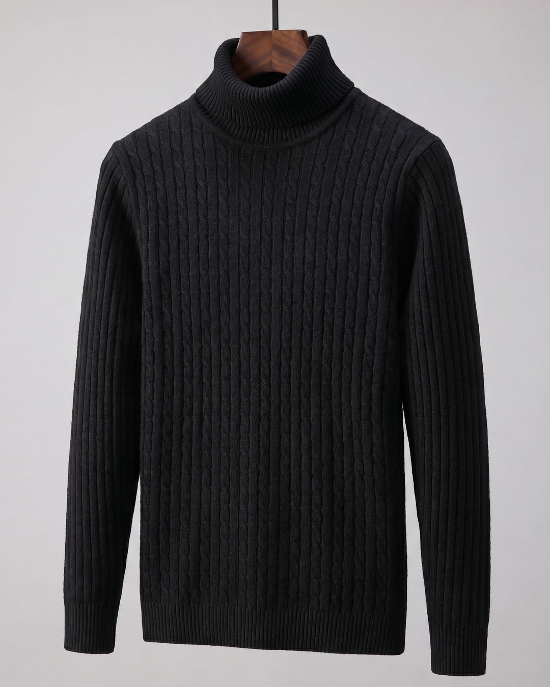 Carlo Cable-Knit Turtleneck Sweater
