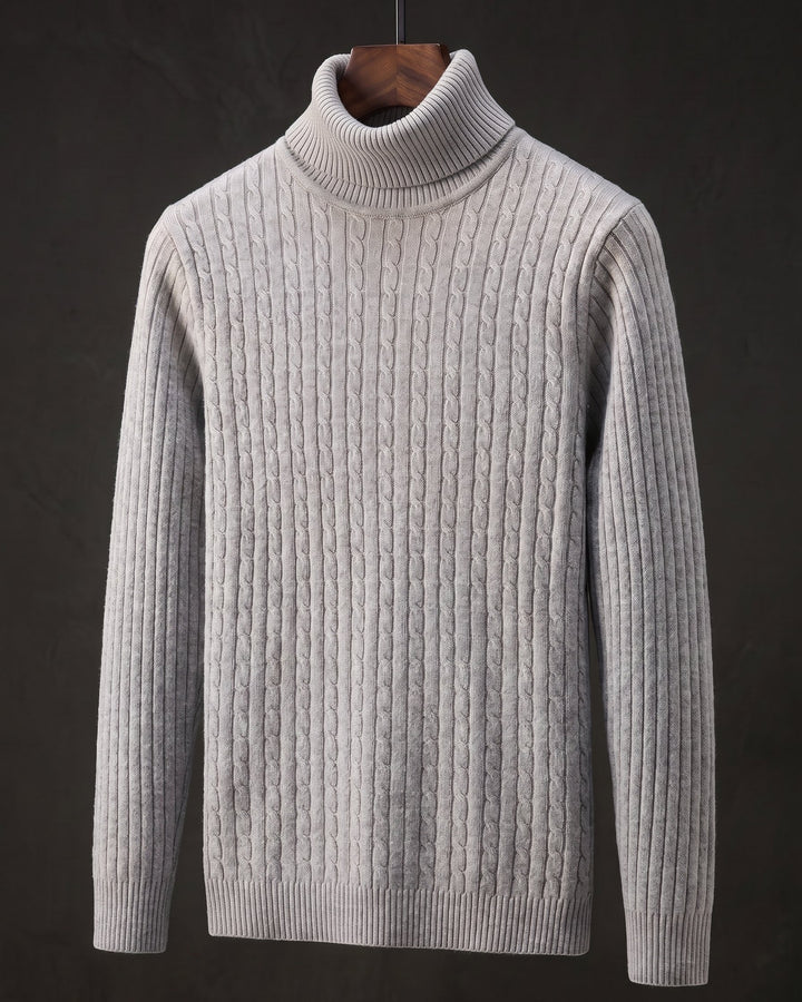 Carlo Cable-Knit Turtleneck Sweater