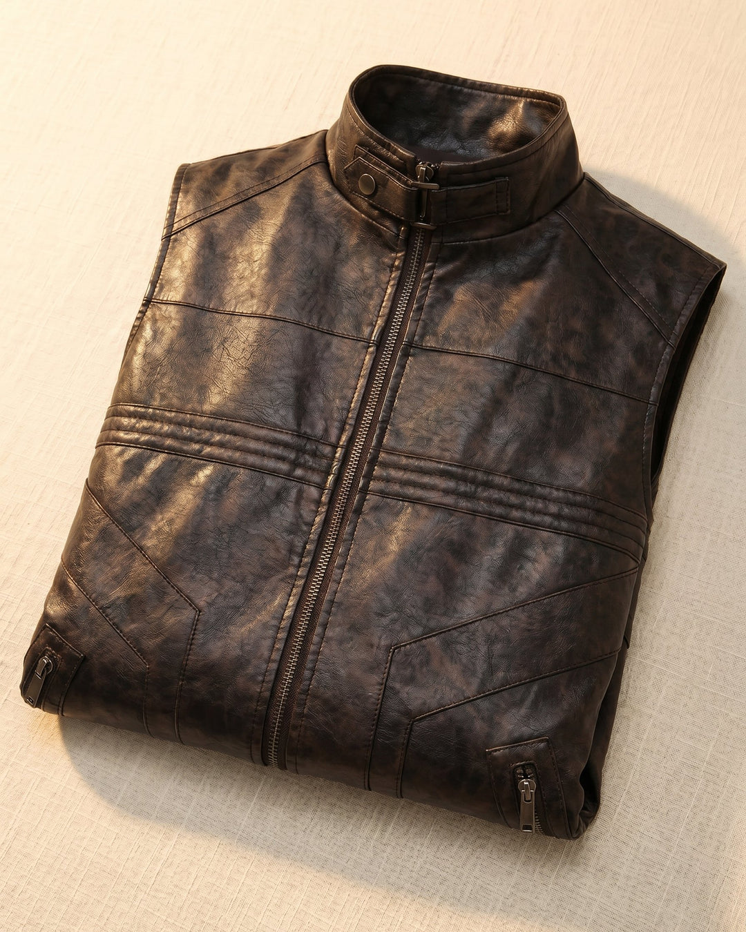 Vicente Faux Leather Vest