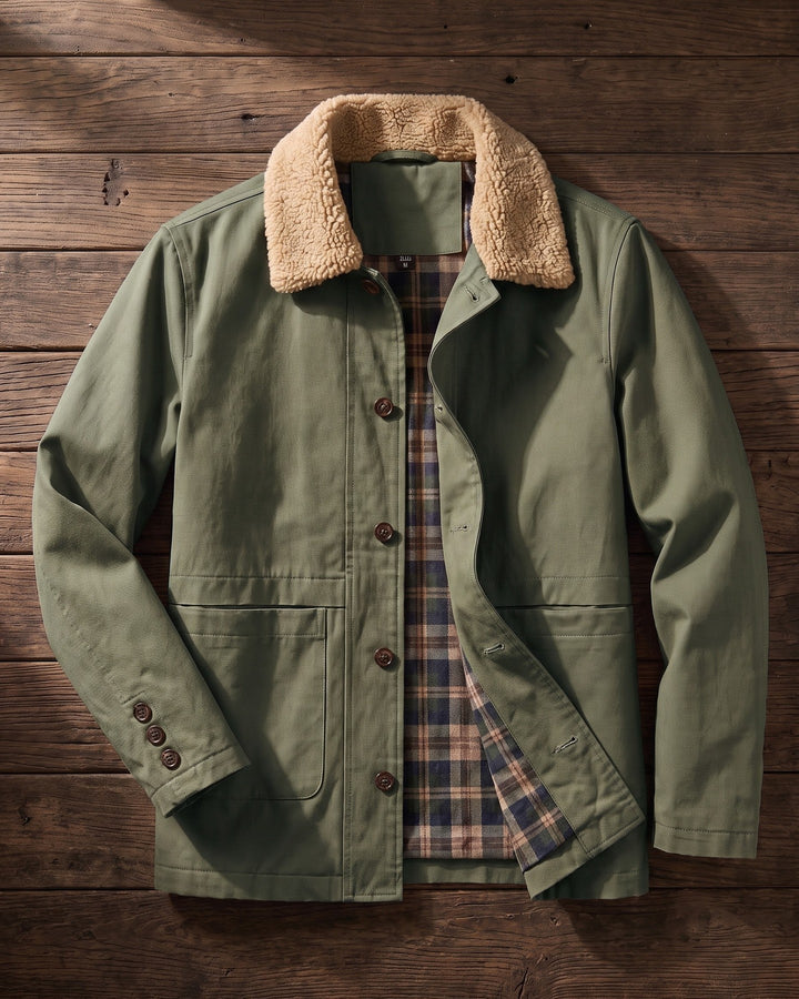 Renzo Cotton Sherpa-Collar Jacket