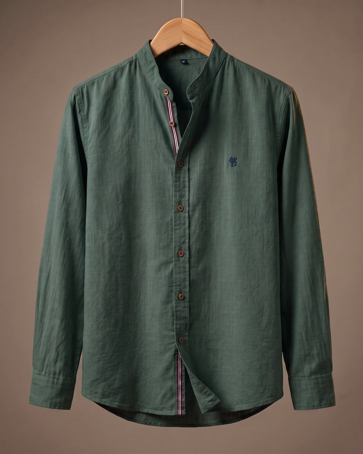 Ramiro Cotton Mandarin Collar Shirt