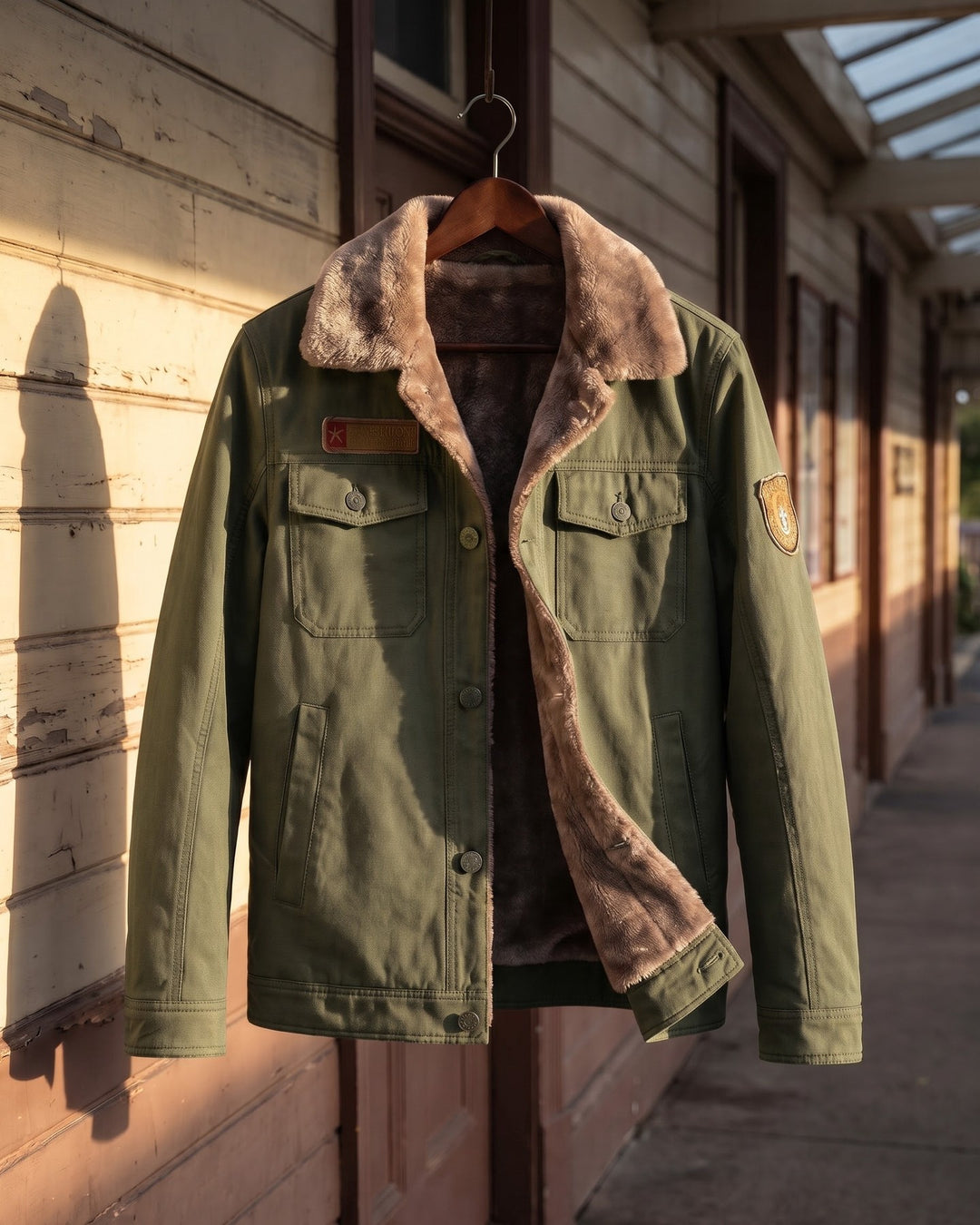 Raffaele Cotton Sherpa-Lined Jacket