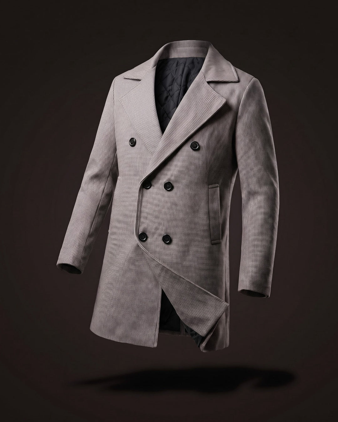 Mauro Houndstooth Overcoat