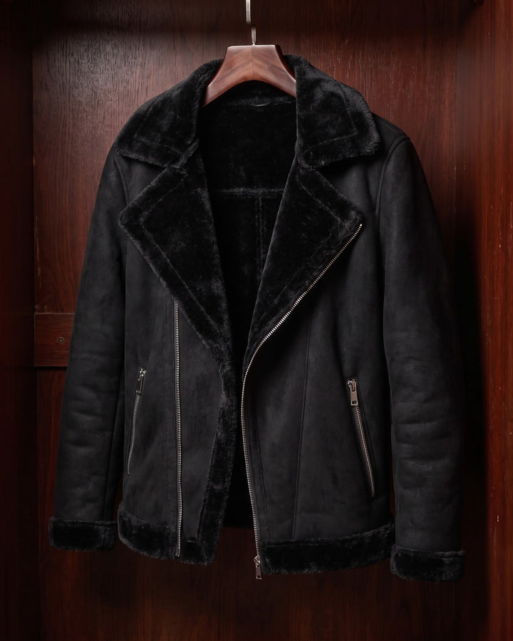 Antonio Faux Leather Shearling Jacket