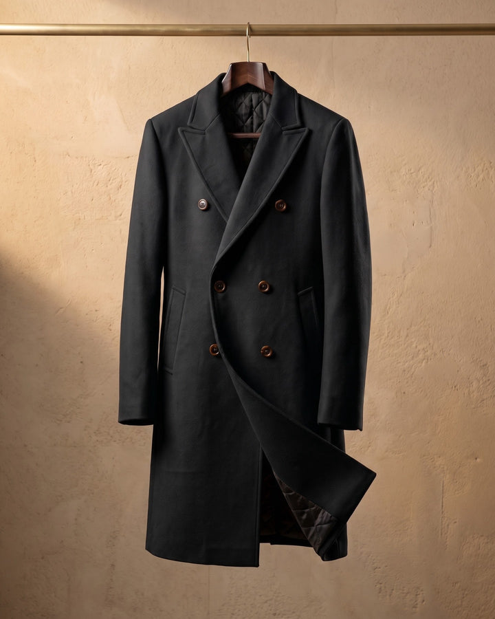 Alessandro Wool Double-Breasted Overcoat