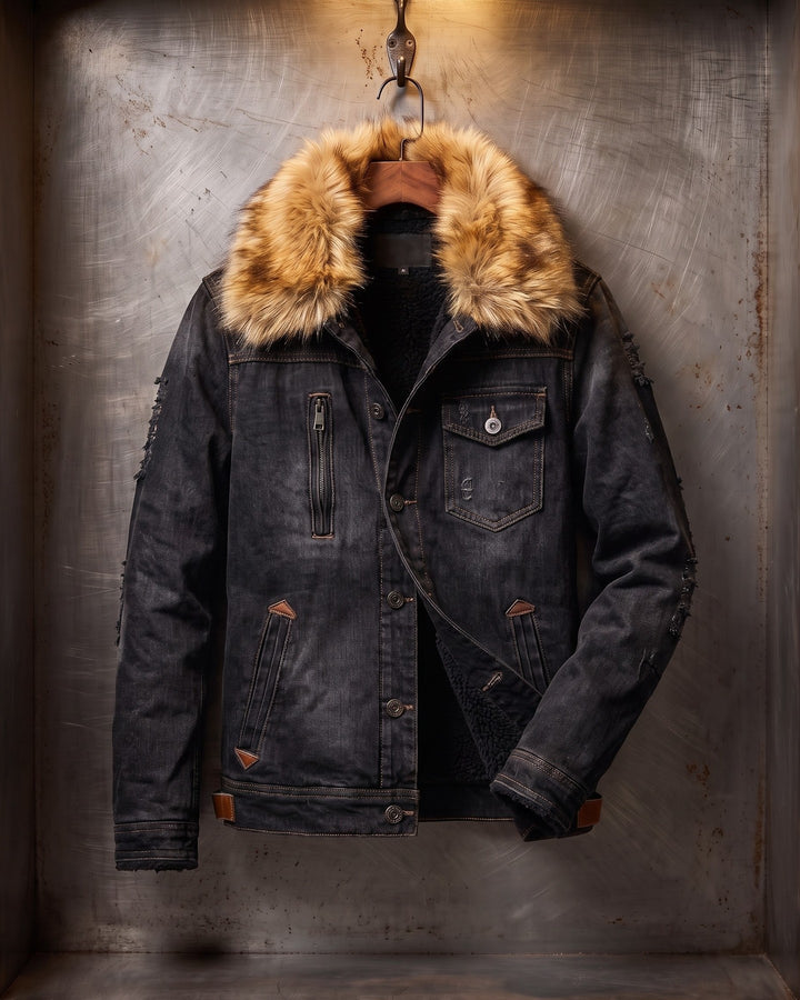 Bruno Denim Fur-Trim Jacket