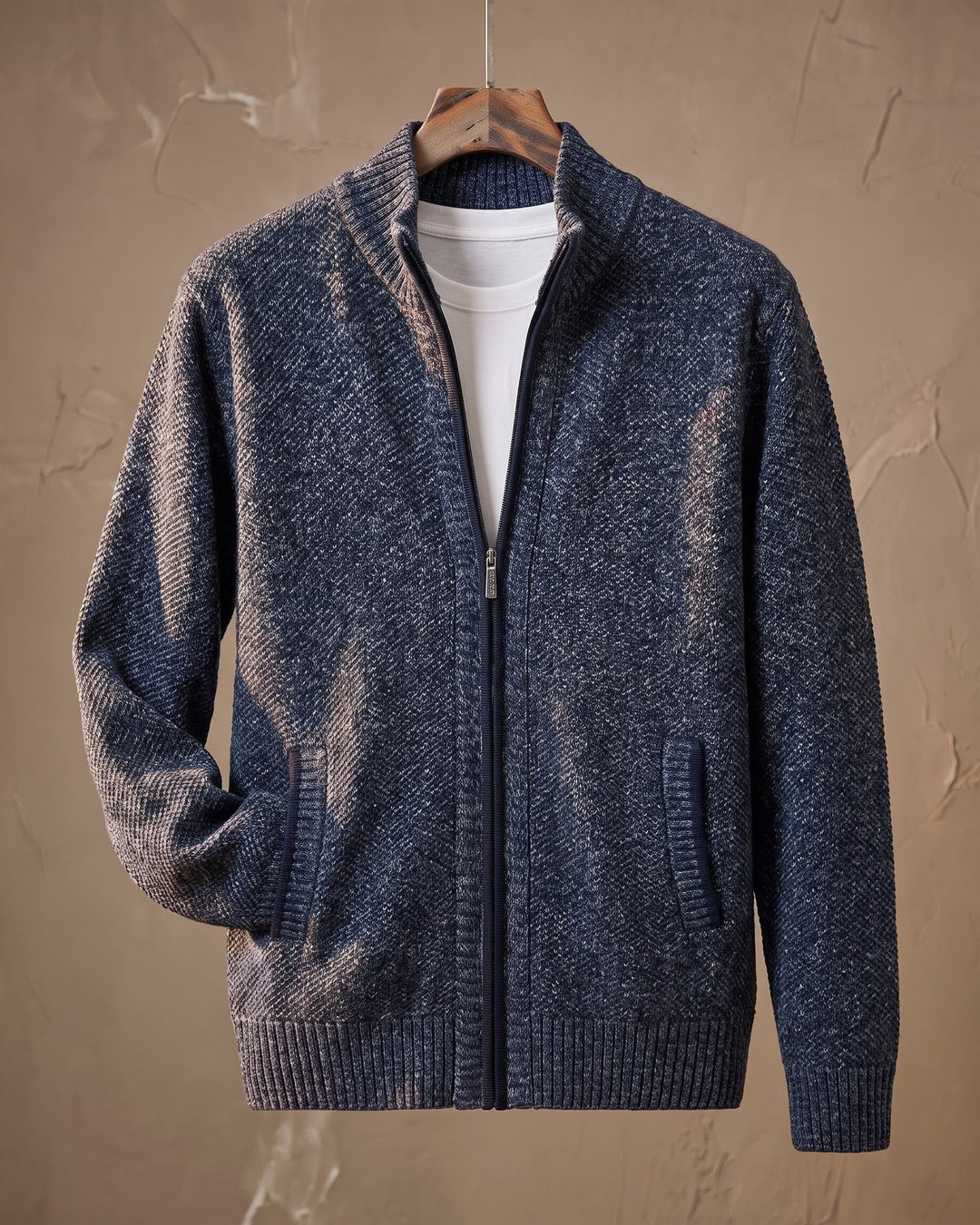 Giulio Cotton Blend Zip-Up Cardigan