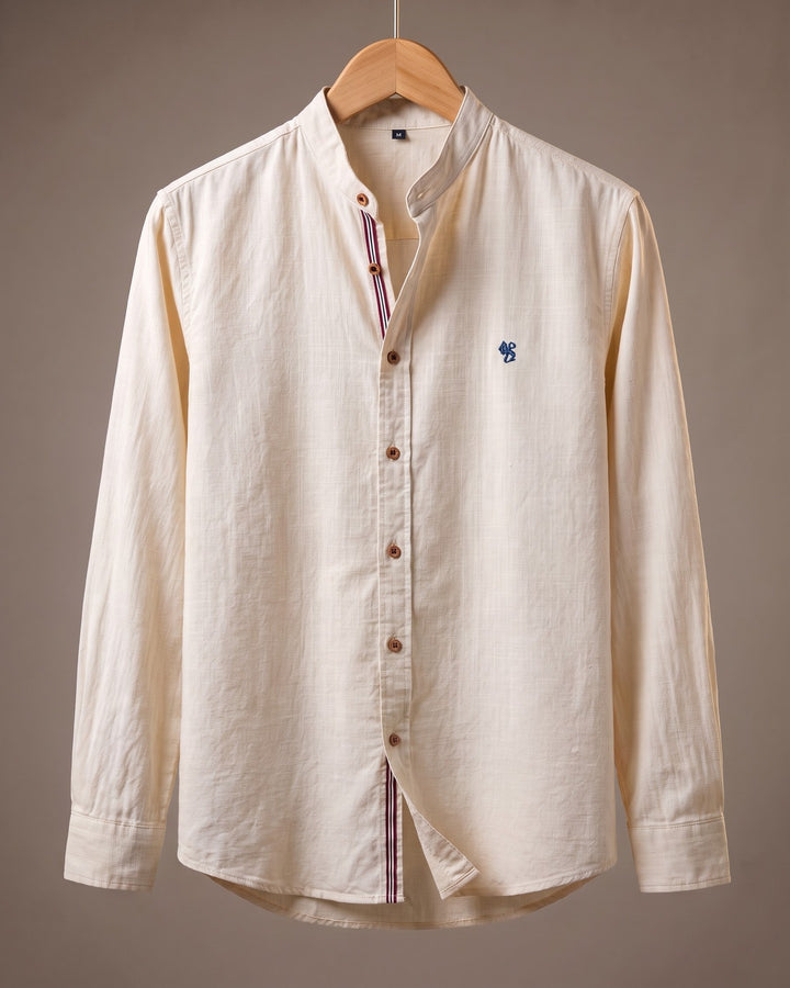 Ramiro Cotton Mandarin Collar Shirt