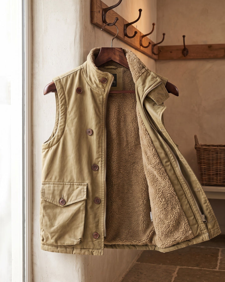 Lorenzo Cotton Sherpa-Lined Vest