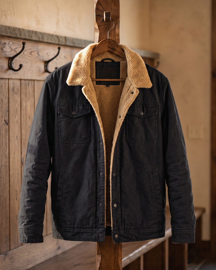 Silvio Cotton Sherpa-Lined Jacket