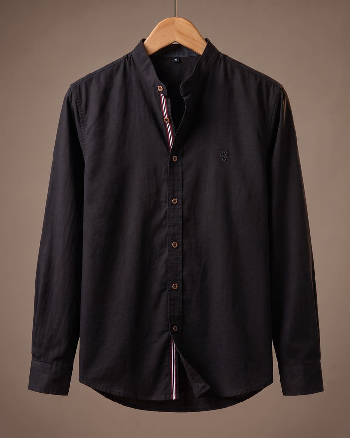 Ramiro Cotton Mandarin Collar Shirt