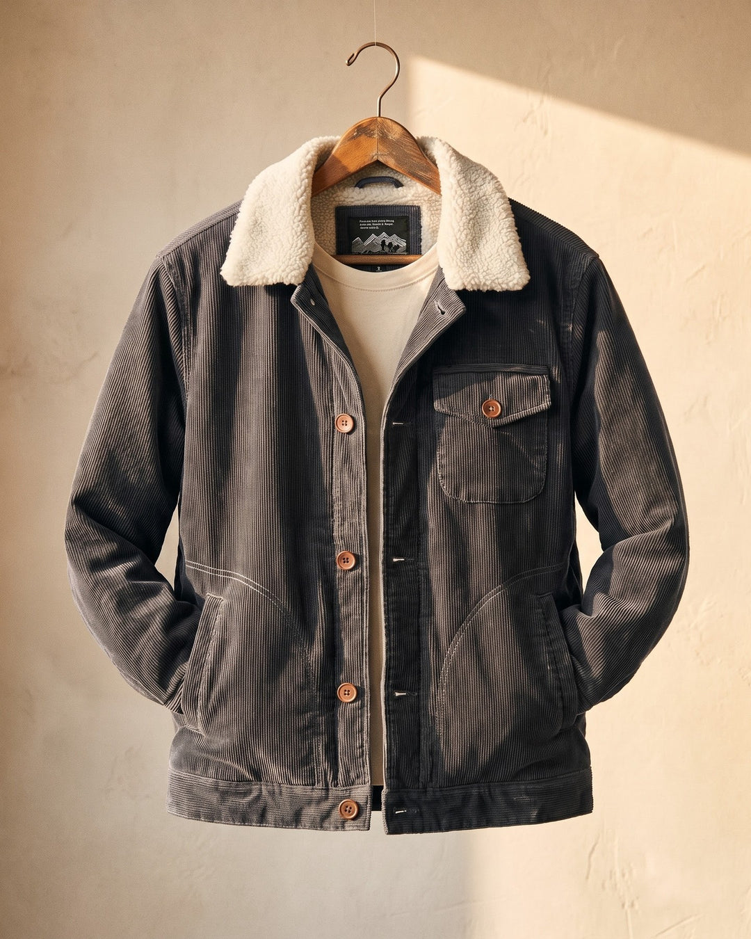 Ludovico Corduroy Sherpa-Collar Jacket