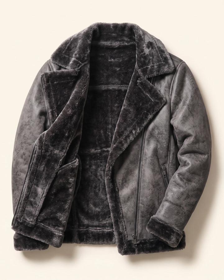 Antonio Faux Leather Shearling Jacket