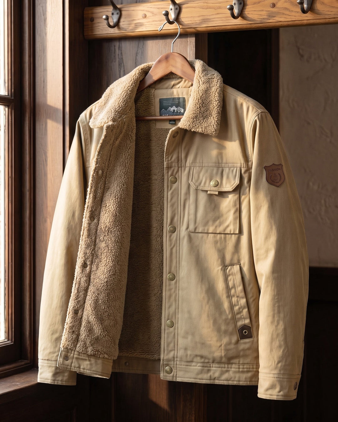 Ermanno Sherpa-Lined Canvas Jacket