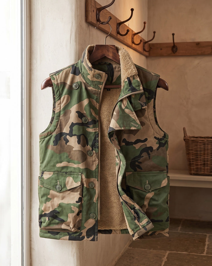 Lorenzo Cotton Sherpa-Lined Vest