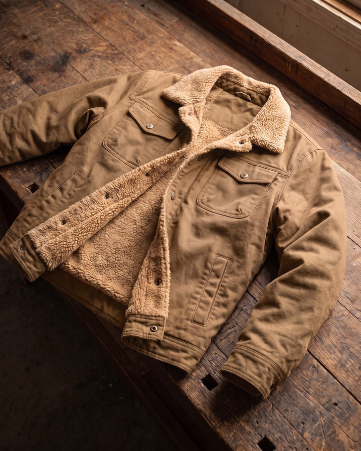 Silvio Cotton Sherpa-Lined Jacket