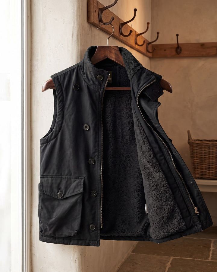 Lorenzo Cotton Sherpa-Lined Vest