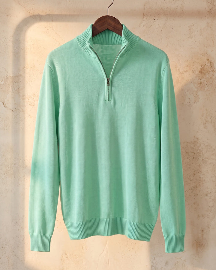 Silvano Cotton Quarter-Zip Sweater