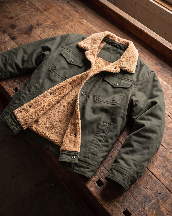 Silvio Cotton Sherpa-Lined Jacket