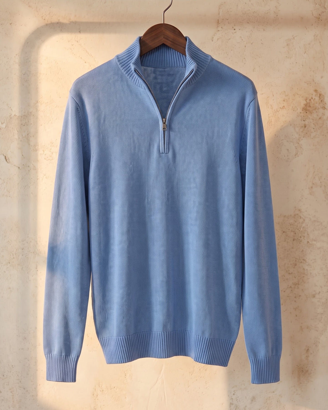 Silvano Cotton Quarter-Zip Sweater