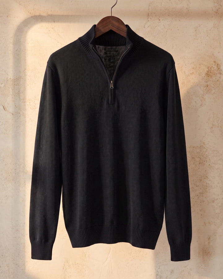Silvano Cotton Quarter-Zip Sweater