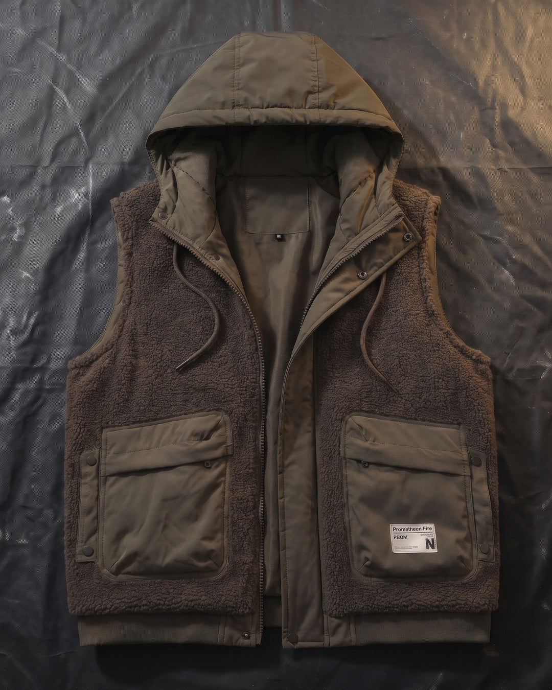 Teodoro Sherpa Hooded Vest