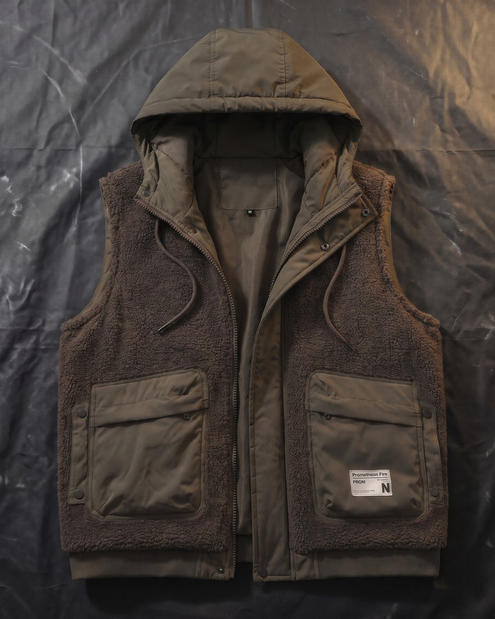Teodoro Sherpa Hooded Vest
