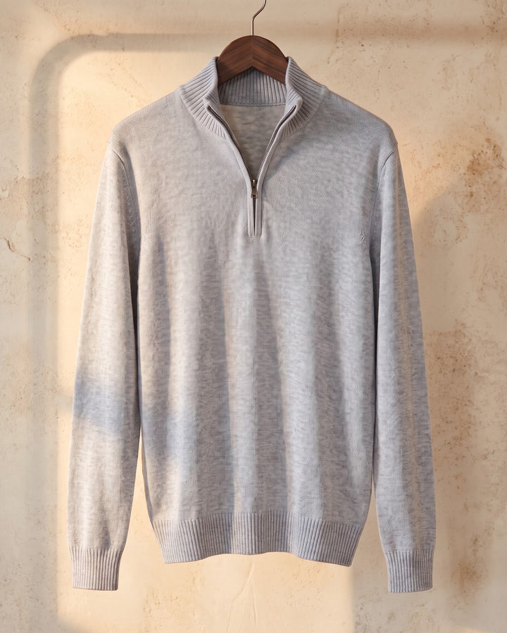 Silvano Cotton Quarter-Zip Sweater