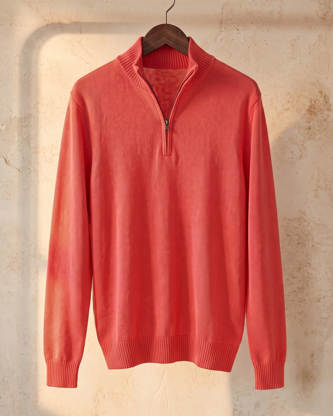Silvano Cotton Quarter-Zip Sweater