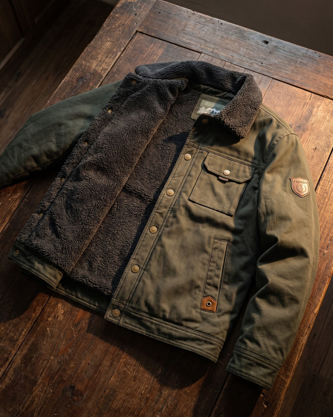 Ermanno Sherpa-Lined Canvas Jacket