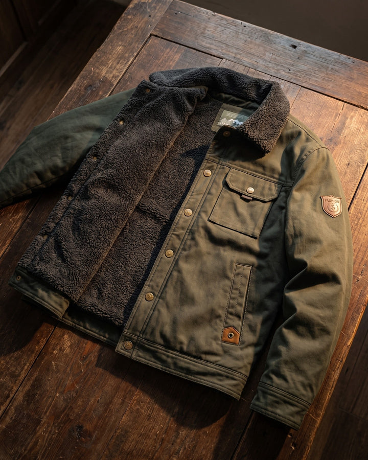 Ermanno Sherpa-Lined Canvas Jacket