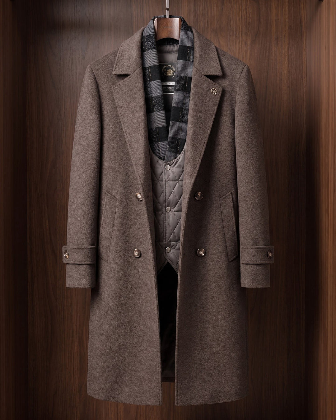 Roman Cashmere Layered Coat