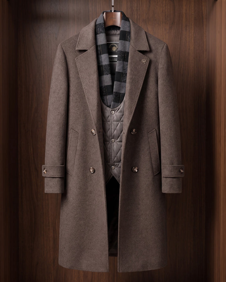 Roman Cashmere Layered Coat