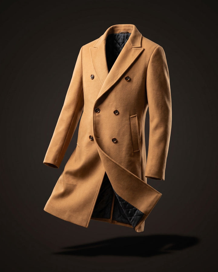 Alessandro Wool Double-Breasted Overcoat