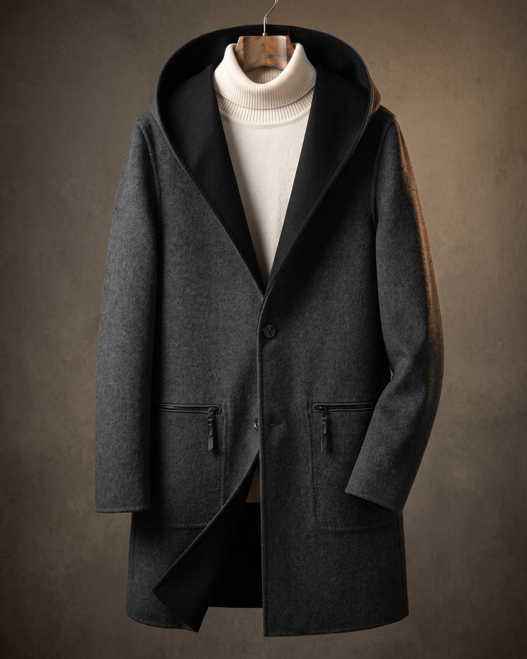 Edoardo Reversible Wool Hooded Coat
