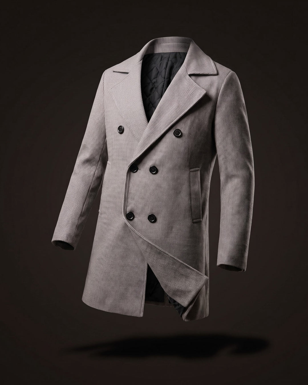 Mauro Houndstooth Overcoat