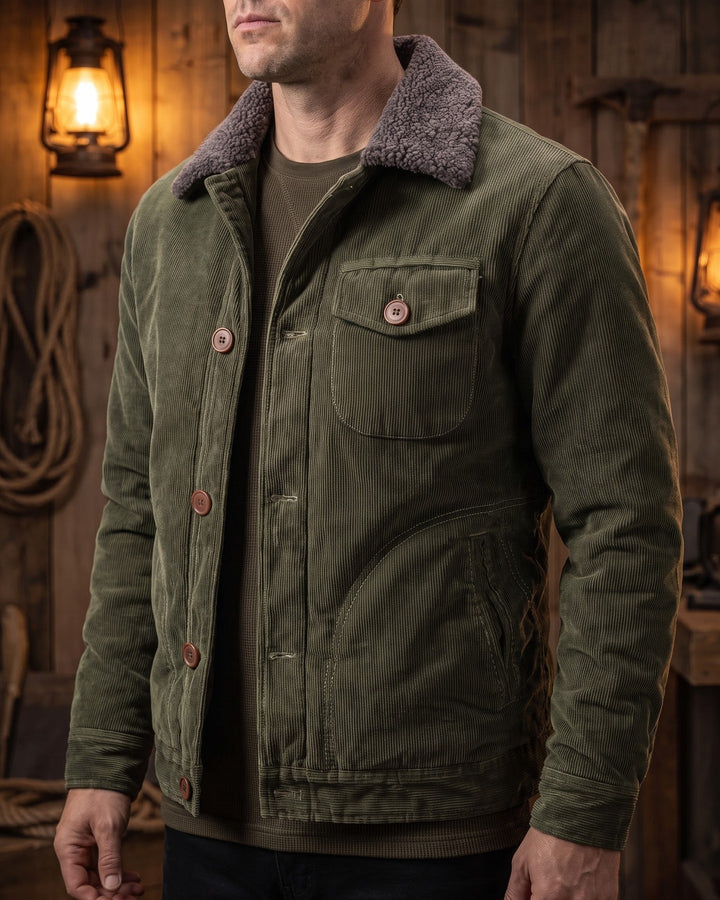 Ludovico Corduroy Sherpa-Collar Jacket