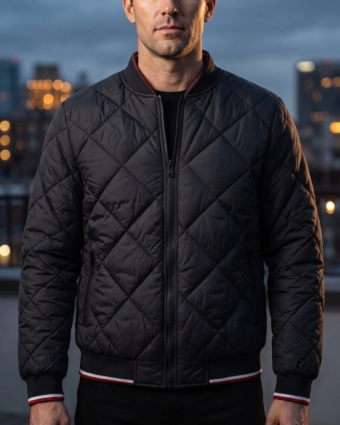 Demetrio Quilted Bomber Jacket
