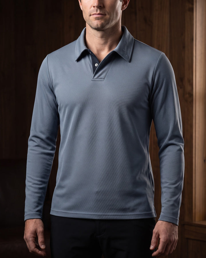 Federico Long-Sleeve Piqué Polo