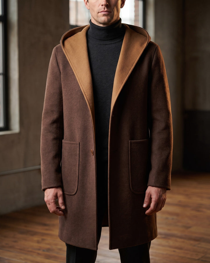 Giacomo Wool Reversible Hooded Coat