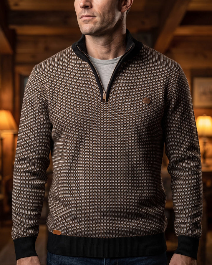 Lucio Cotton Quarter-Zip Sweater