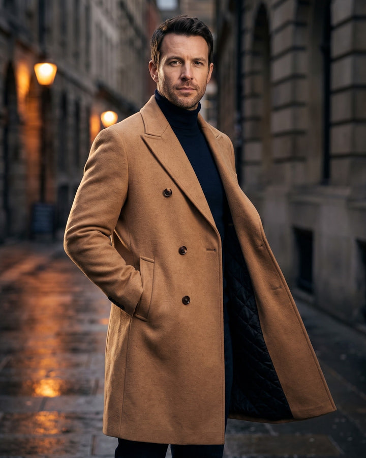 Alessandro Wool Double-Breasted Overcoat