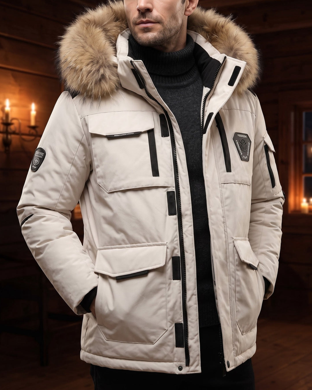 Francesco Fur-Trimmed Parka Jacket