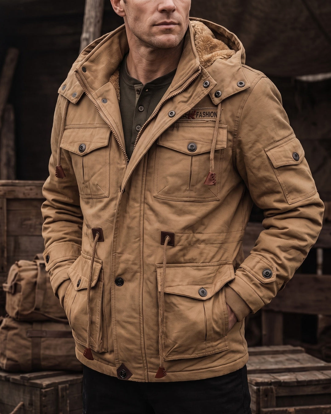 Paolo Cotton Fleece-Lined Jacket
