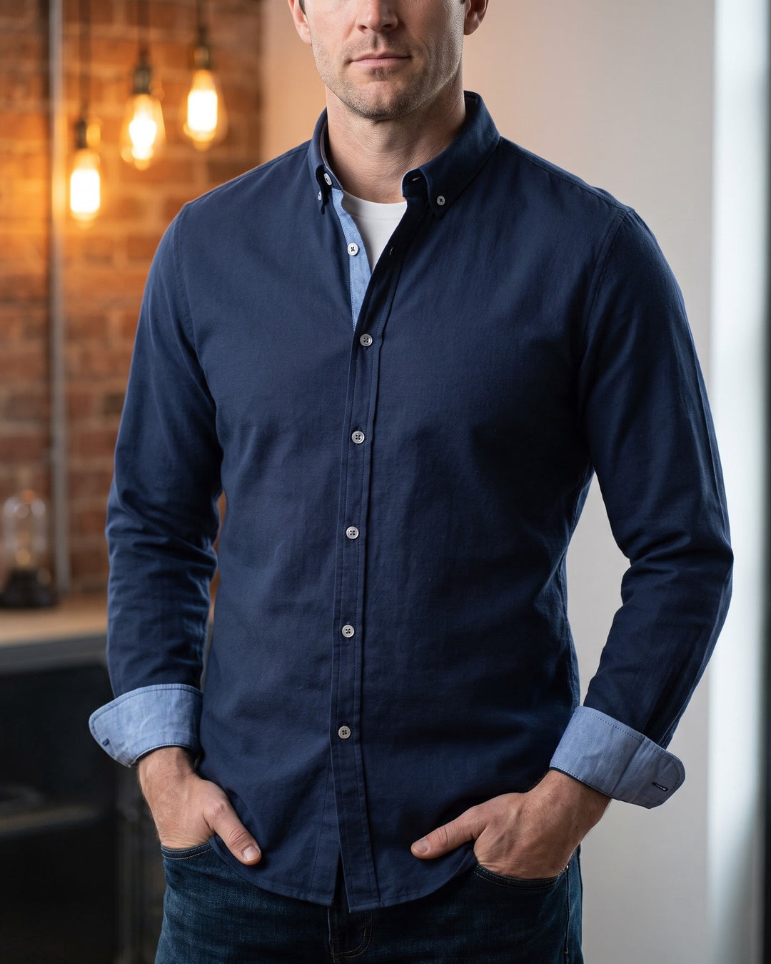 Domenico Cotton Button-Down Shirt