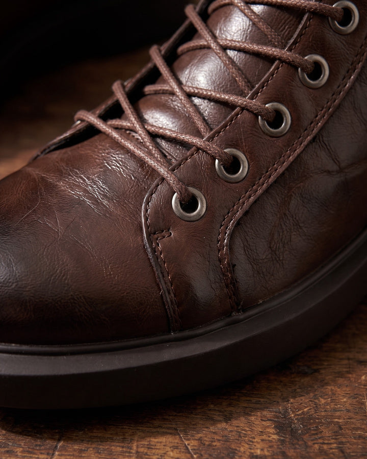 Rocco Faux Leather Ankle Boots