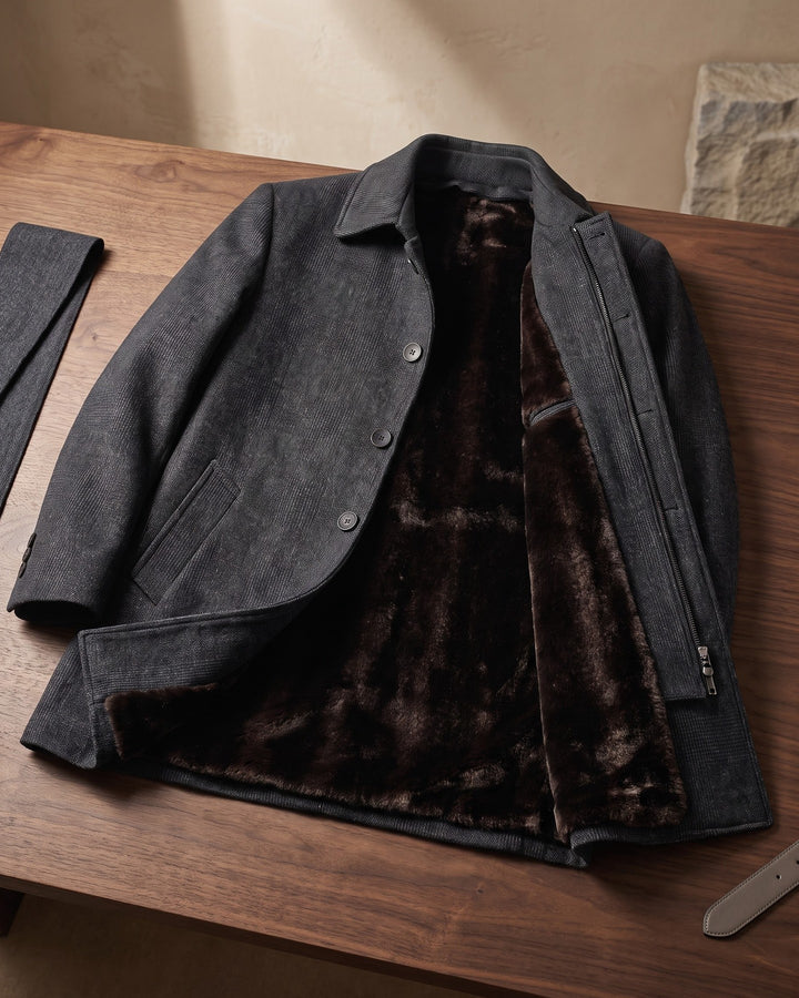 Ivo Wool Fur-Lined Overcoat